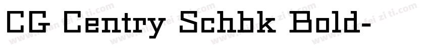 CG Centry Schbk Bold字体转换